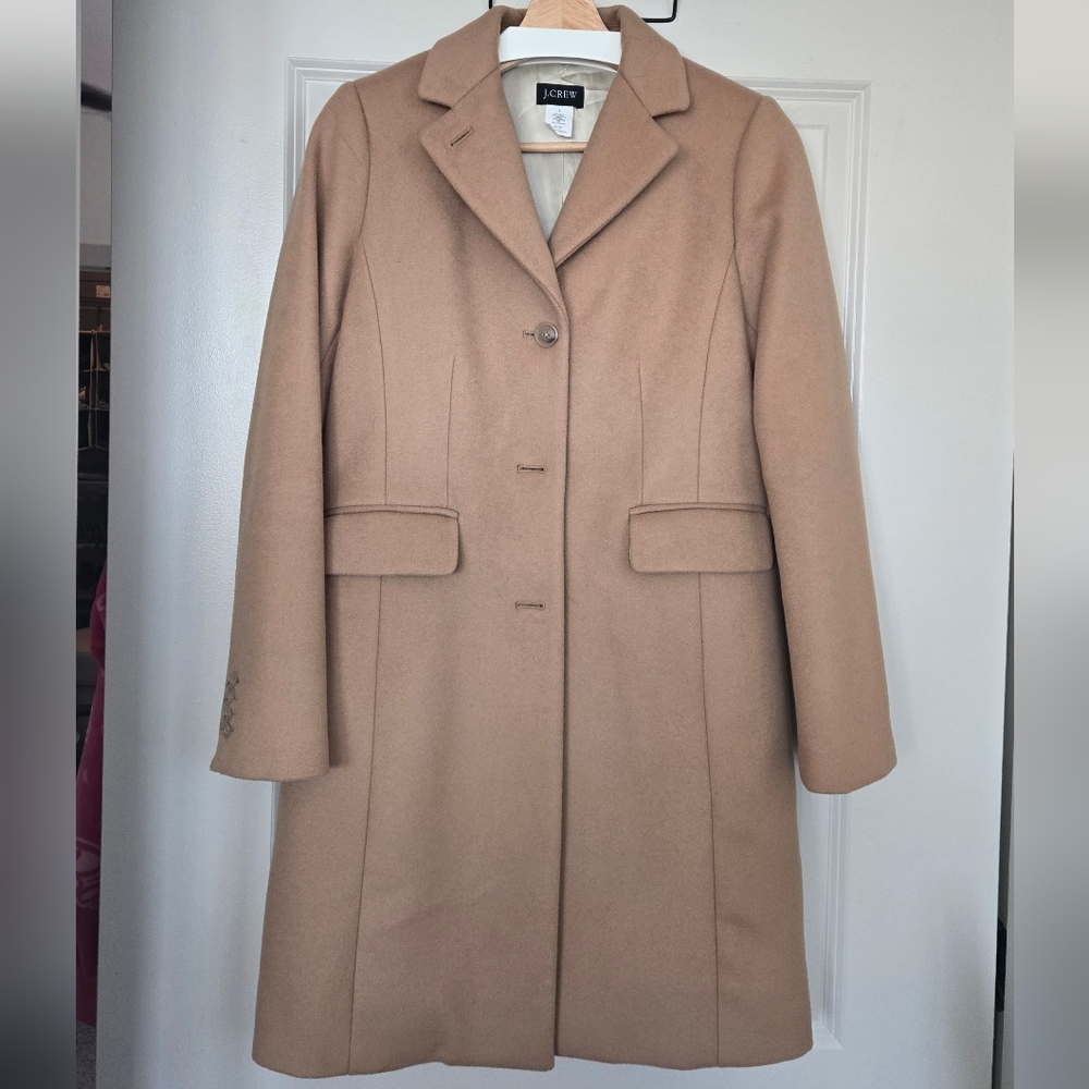 J. Crew wool & cashmere blend Camel Coat